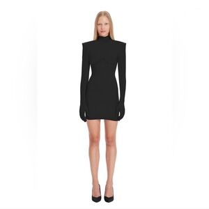 NWT Monosuit Turtleneck Bodycon Dress with Gloves